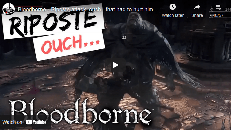 Bloodborne, Riposte = cleaver and pistol&nbsp;combi