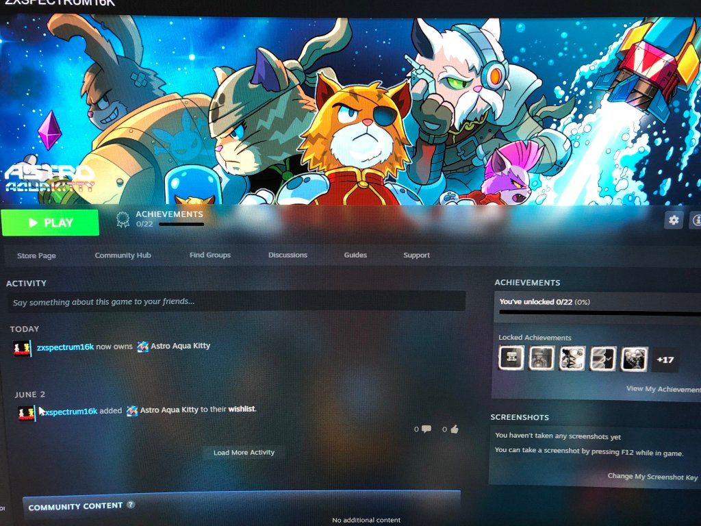 Astro AquaKitty, purchased