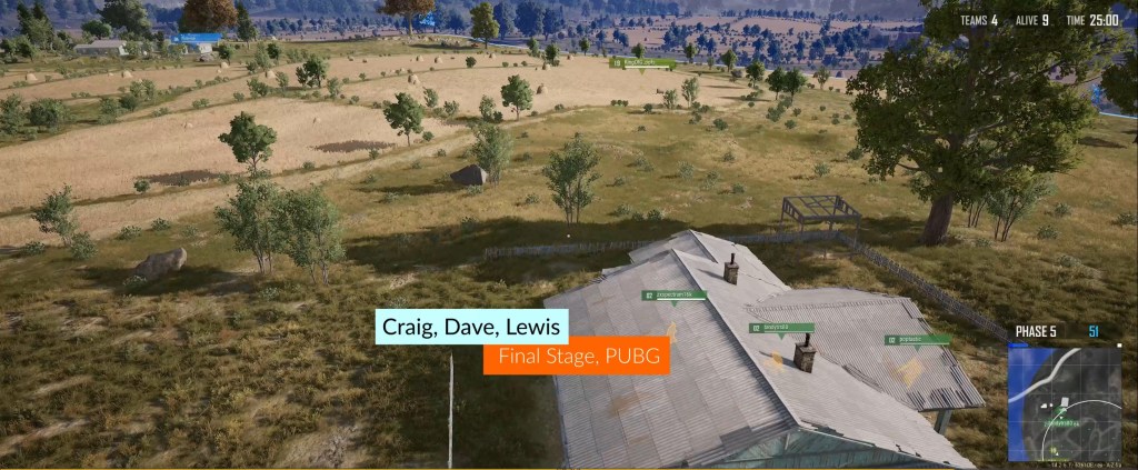 End-stage gameplay to Chicken Dinner,&nbsp;PUBG